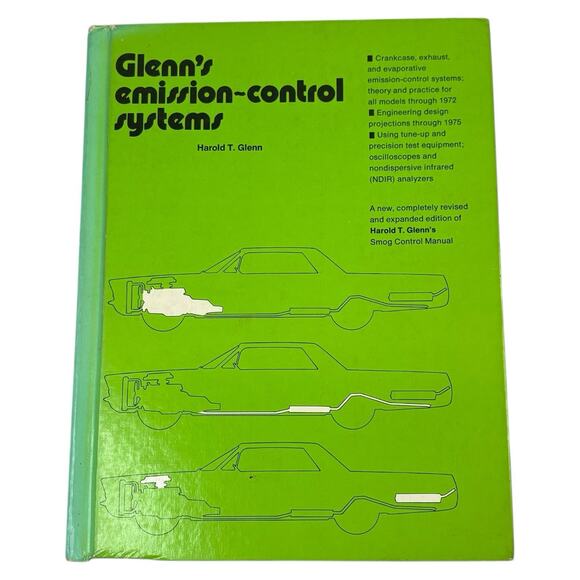 VTG 1972 "Glenn's Emission-Control Systems" Harold T. Glenn HC Auto Car Manual - Picture 1 of 16
